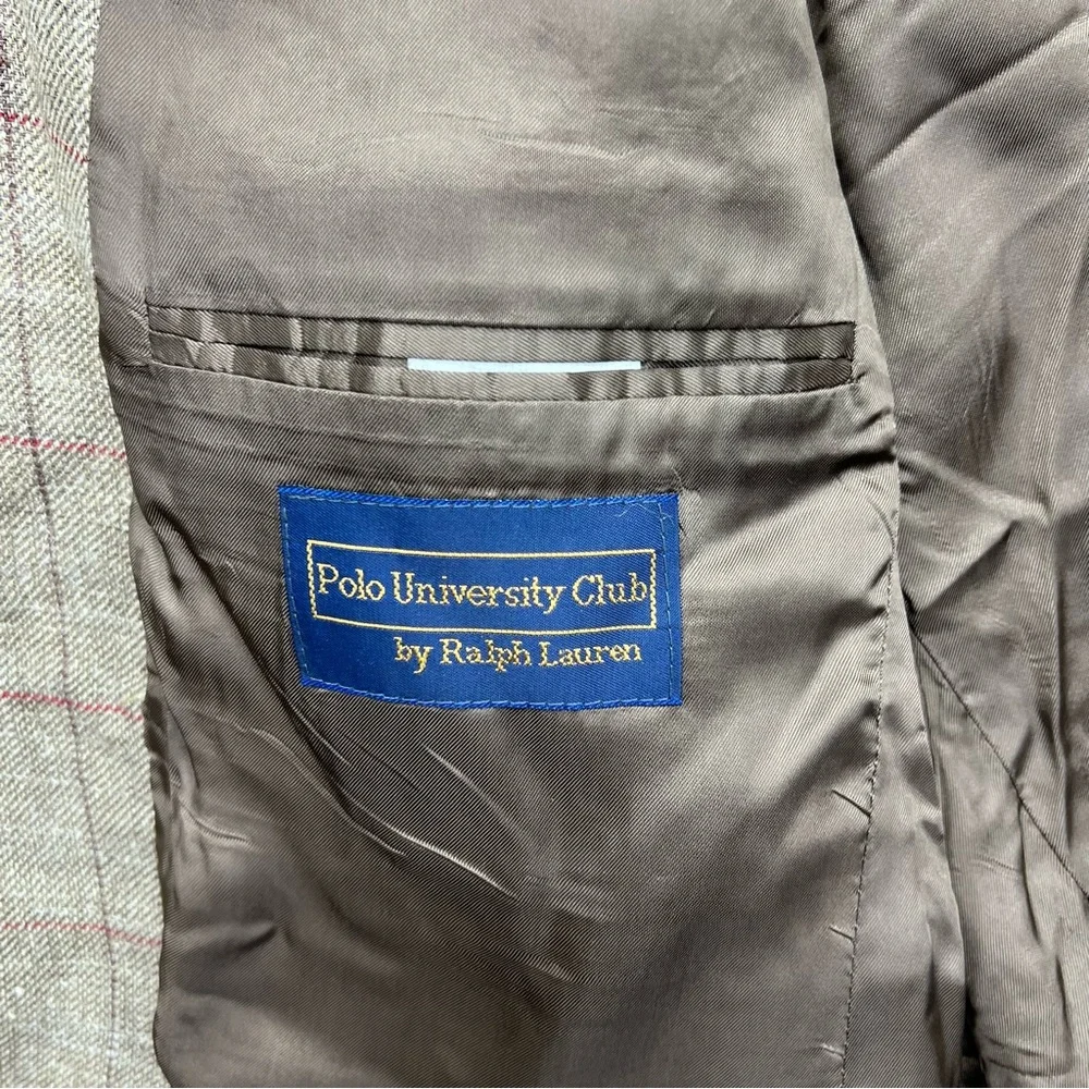 VTG Polo University‎ Ralph Lauren 41R Silk Blend Sport Coat Blazer Herringbone